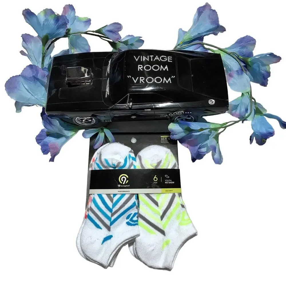 Champion C9 NWT 6 Pairs No Show Socks Kids L (4-9) *Pls See Description*